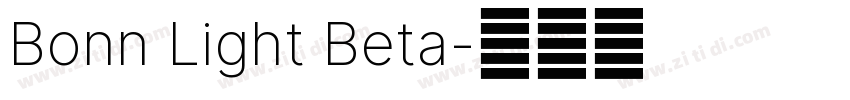 Bonn Light Beta字体转换